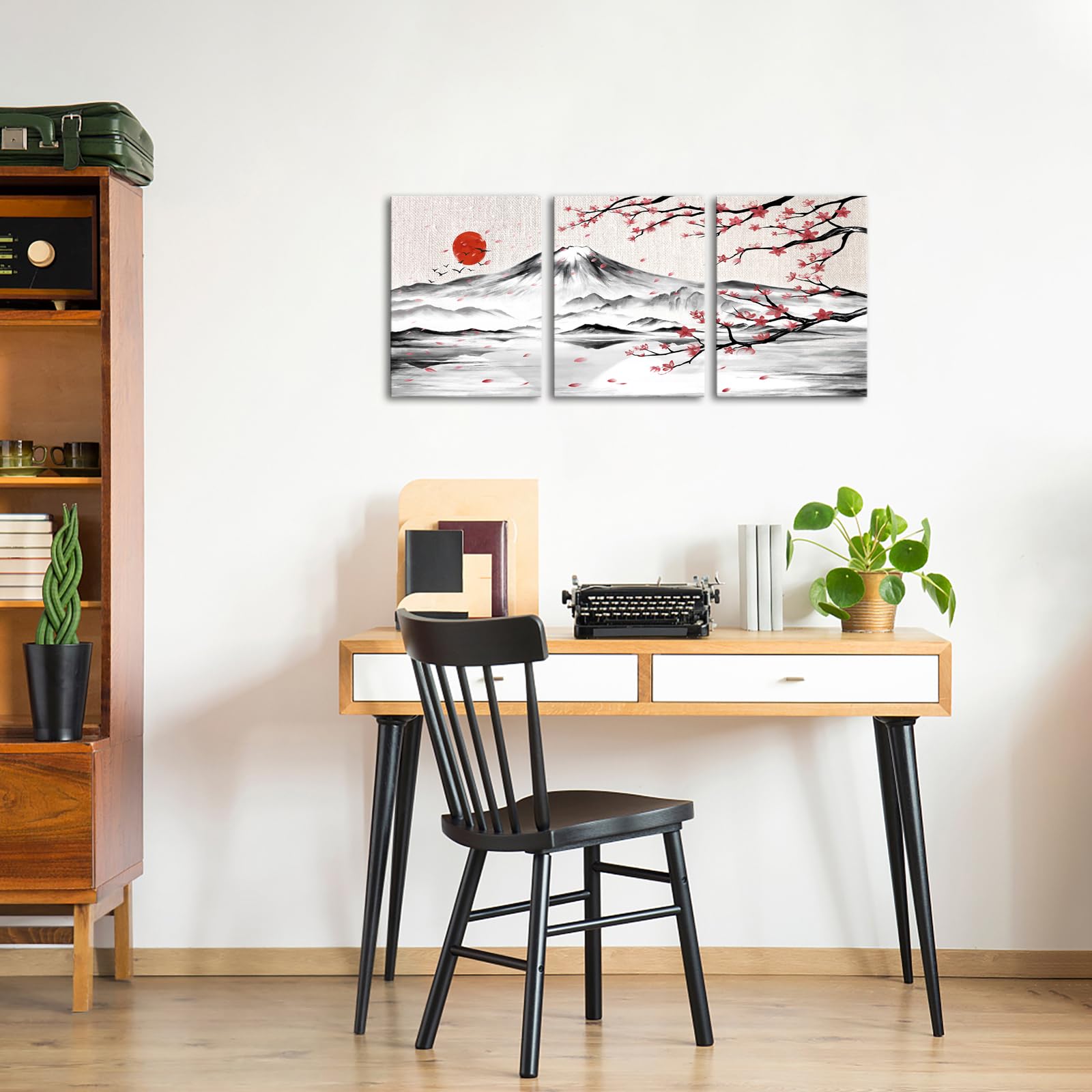 Amazon.com: LyerArtork 3 Pieces Japanese Cherry Blossom Mount Fuji