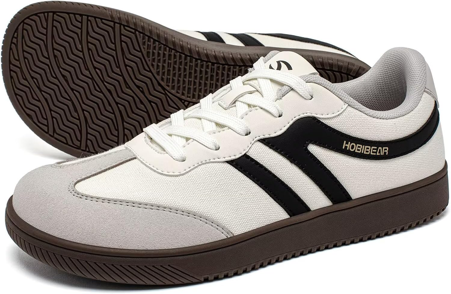 HOBIBEAR Barefoot Shoes Wide Casual Lace Up Retro Fashion Sneakers for Women Men - Image 2