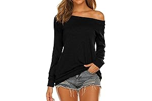 Women's Long Sleeve Off the Shoulder Blouse Tops