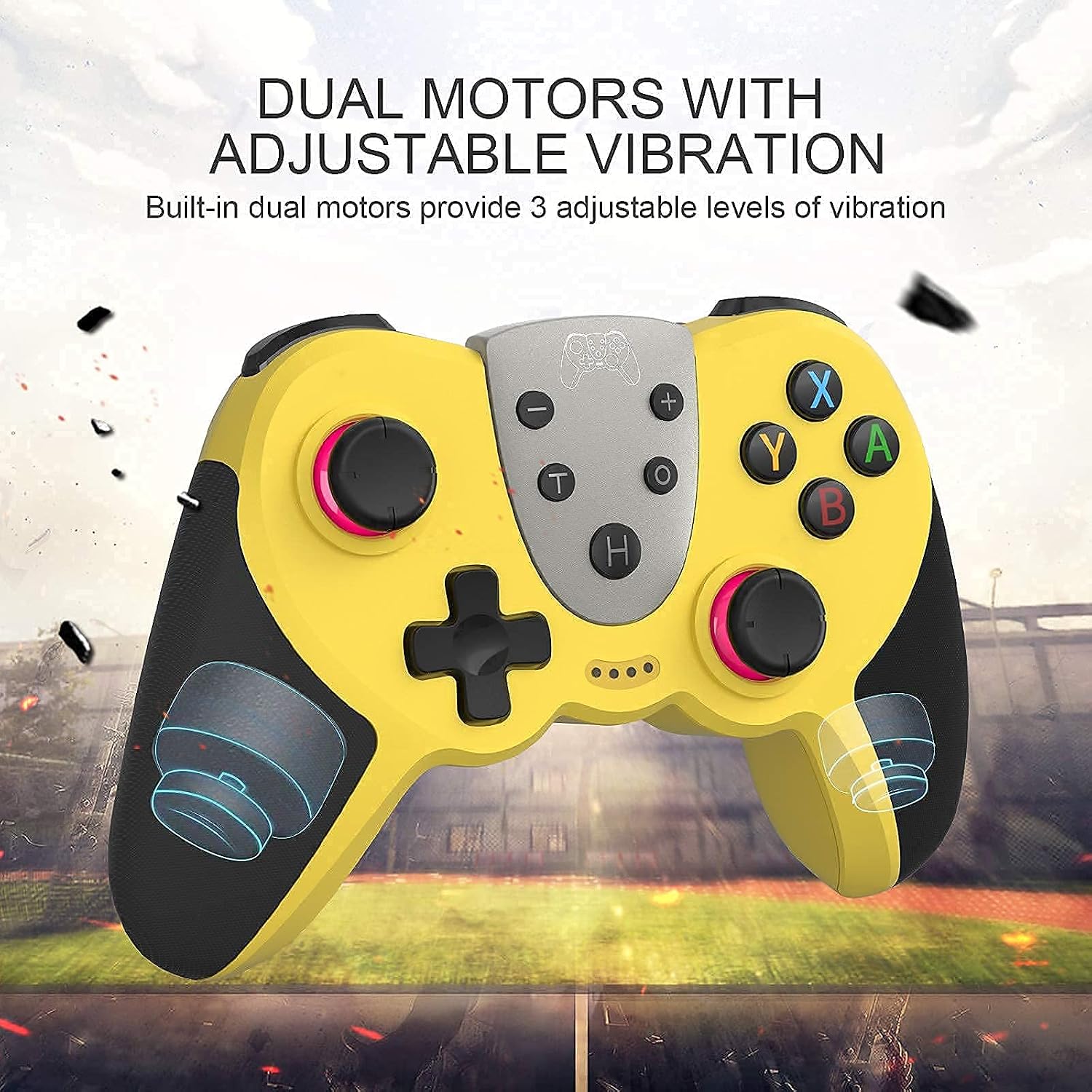 KINGEAR Controller for Nintendo Switch Wireless Pro Controller for Switch Animal Crossing Video Games Accessory, Gifts for Men Gaming PC Controllers for Nintendo Switch with 6 Axis/ Turbo/ NFC