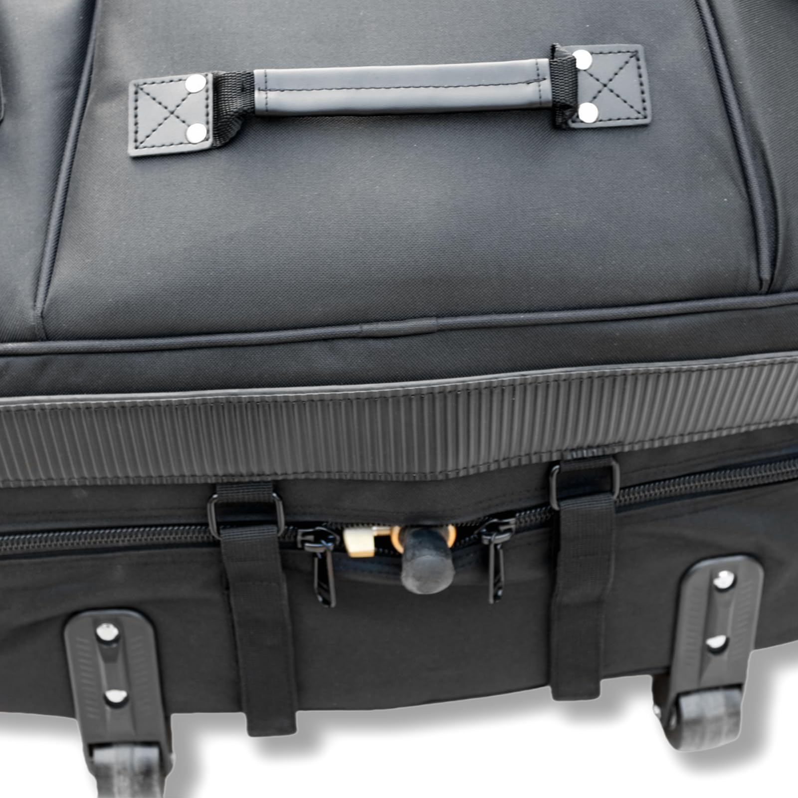 Borsa per Contrabbasso con Ruote, Borsa per Contrabbasso Verticale 3/4, Borsa per Contrabbasso in Tessuto Oxford, Fodera Spessa, Numerose Tasche portaoggetti con robuste Maniglie e Cinghie (
