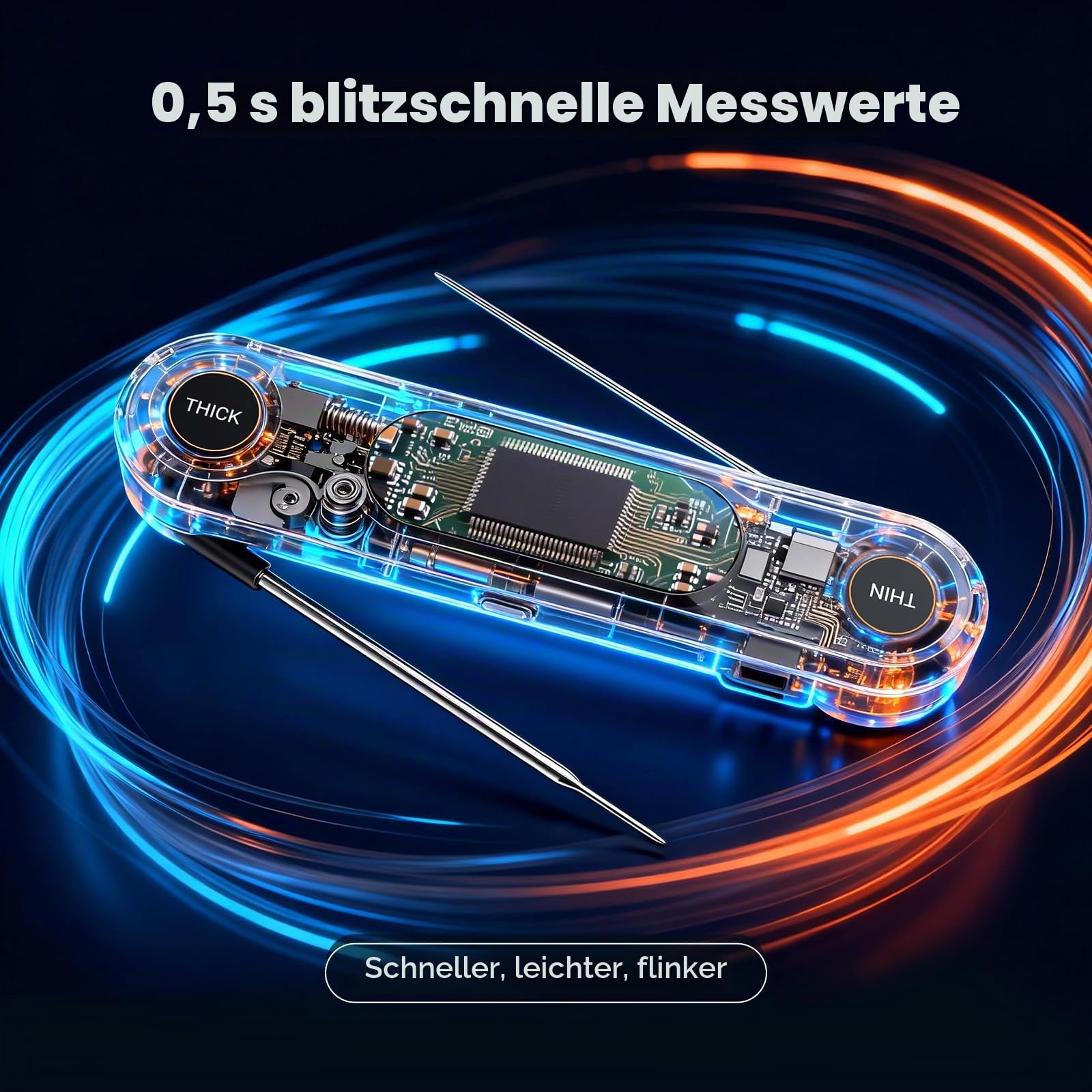 INKBIRD Fleischthermometer Digital, Zwei Sonden Grillthermometer K-Sensor