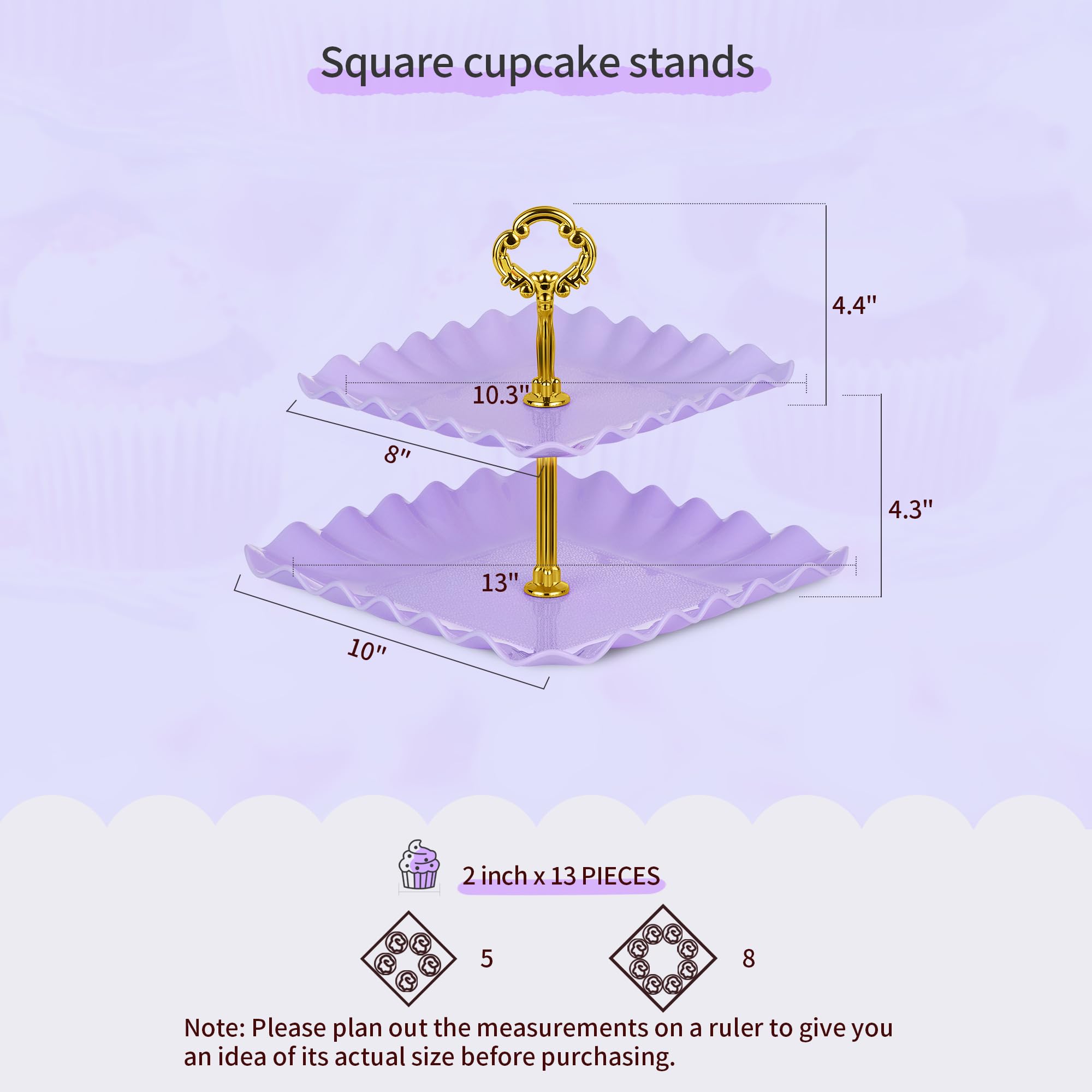 NWK - Paquete de 10 soportes para tartas, con 3 soportes para cupcakes de dos niveles + 3 soportes para cupcakes de tres niveles + 4 bandejas de aperitivos, perfecto para cumpleaños, bebé, boda