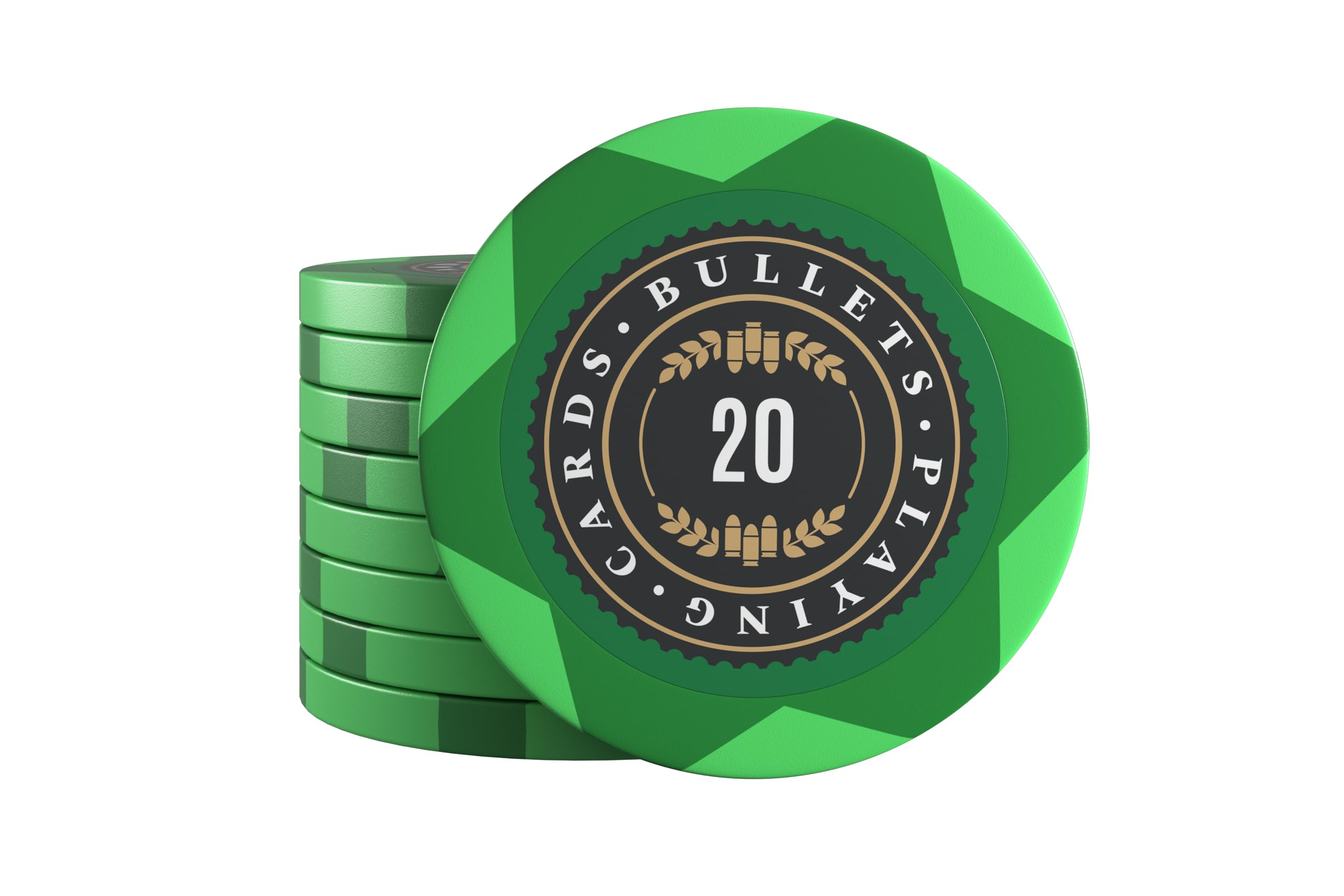 Carte da Gioco Bullets, 25 gettoni in argilla Adriana per set da poker, vari valori, diametro 4 cm, peso 14 g (confezione da 20)