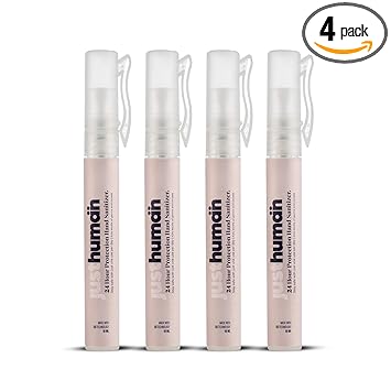 Justhuman 24 Hour Protection Hand Sanitizer spray- 99.99% Effective Against Germs -70% Alcohol | Made with USA Technology | Protective Bionic Shield | Skin Friendly and Safe for Kids | Instant Germ-Free Protection| (Pocket Pen Sanitizer, 10ml of Pack of 4 )