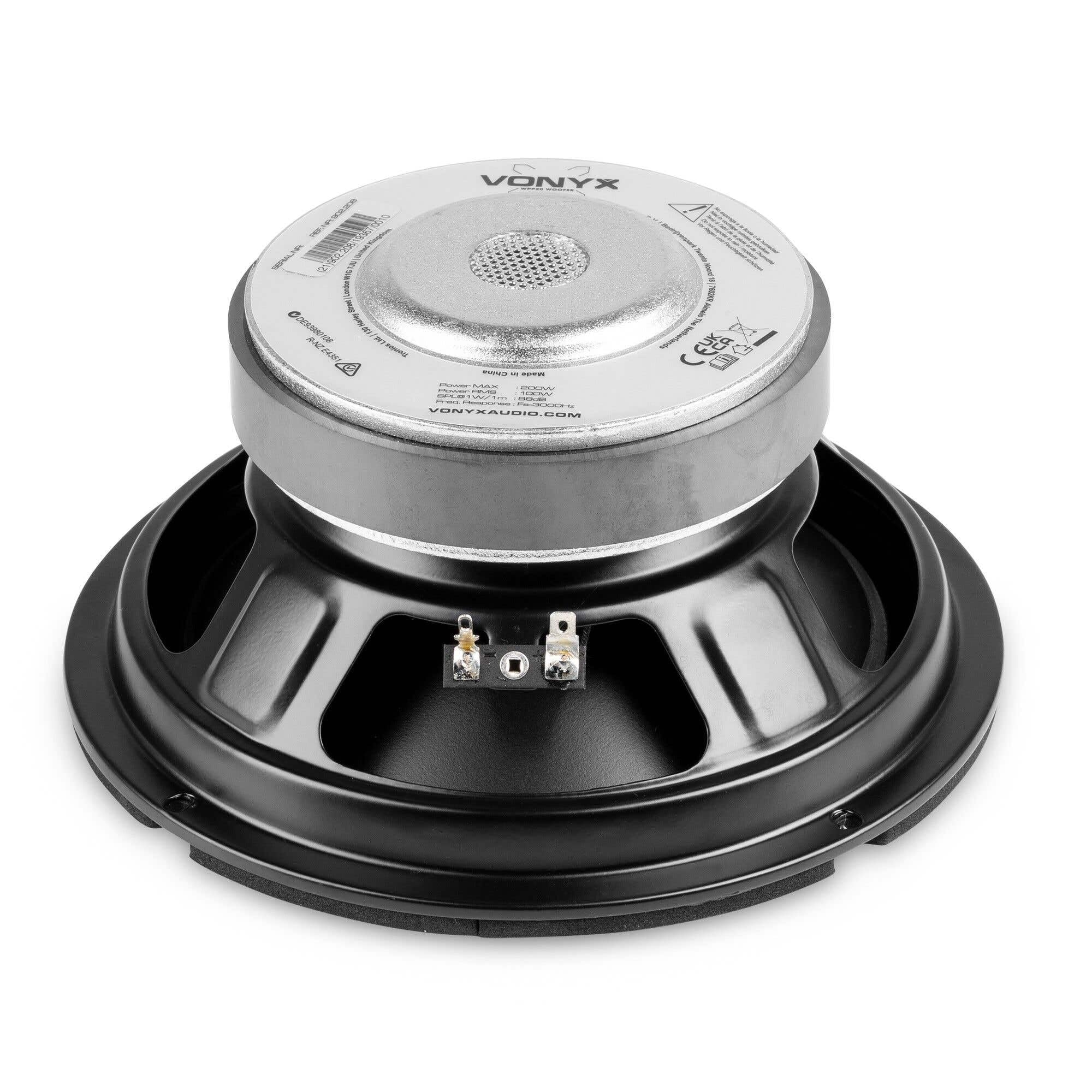 Fenton WP20 - Altavoz de Graves HiFi Con Chasis de Cono de PP de 20 cm, 250 Vatios - Woofer de 8 Ohm - 8 Pulgadas, Cono Integrado de Repuesto