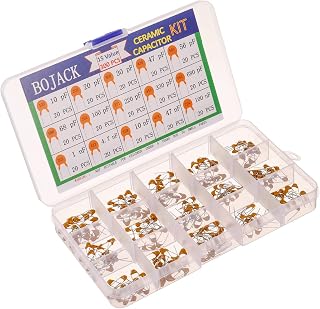 BOJACK 15 Values 300 Pcs Ceramic Capacitor 10 20 30 47 56 68 100 220 330 680 pF & 1 4.7 10 47 100 nF Multilayer Monolithic Ceramic Capacitor Assortment Kit