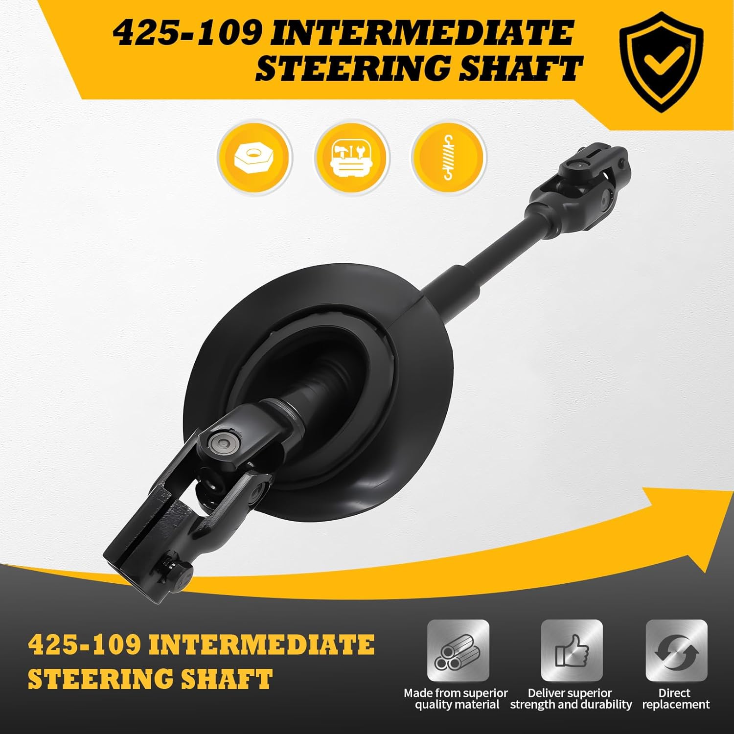 Intermediate Steering Shaft Assembly Column 425-109 Compatible with Cobalt 2005-2010 Ion 2003-2007 G5 2007-2010 Pursuit 2005-2006 10392744 15800140 15799676