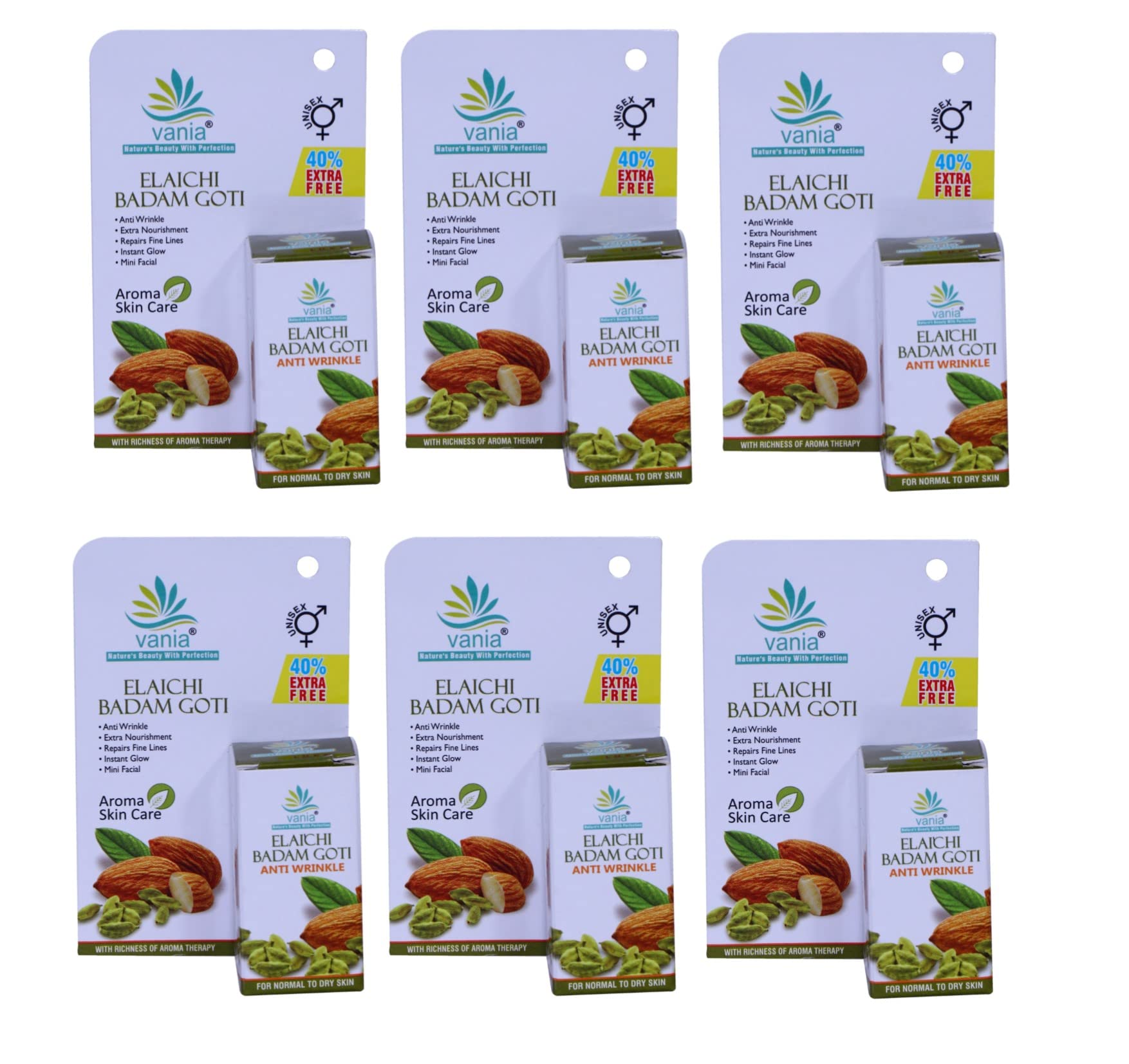 Elaichi Badam Goti 35 Gram Each (Set Of 6 Pces)