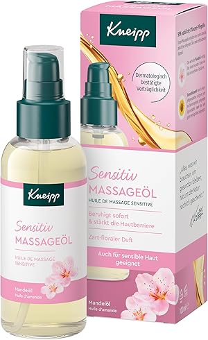 Kneipp Massageöl Sensitiv - Mit Mandelöl - Auch für sensible Haut geeignet - 100ml