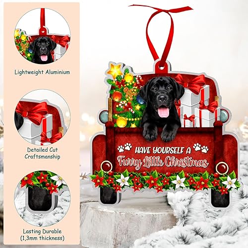 Miniatura 10 de Adornos de perro pastor australiano, árbol de Navidad, adorno de aluminio para automóvil de pastor australiano (no 3D), decoración de Navidad 2023