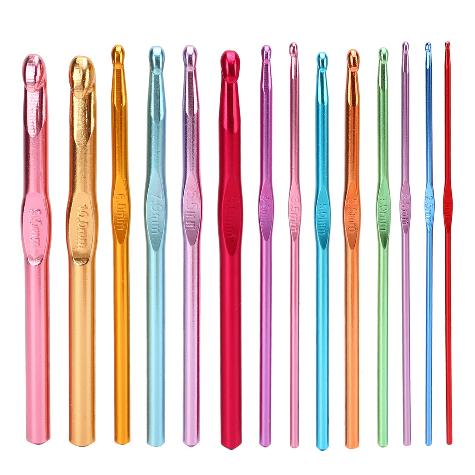 Vomeko Juego de Agujas de Ganchillo, Kit de Agujas de Ganchillo con Estuche de Almacenamiento, Herramientas de Arte para Manualidades para Tejer a Mano, Herramientas de Costura,