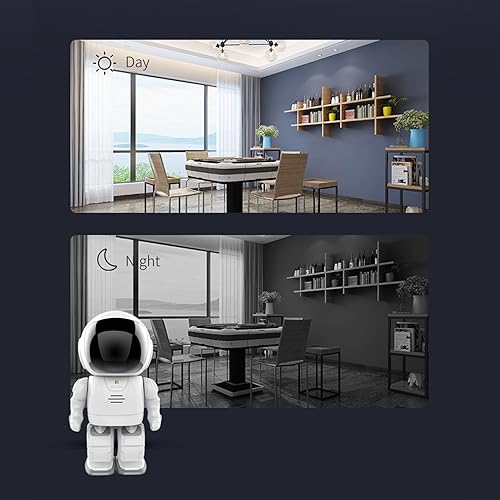 Miniatura 5 de Cámara de vigilancia, Monitor de seguridad 1080P Visión nocturna de 360 grados, Robot detección de movimiento de audio de 2 vías, Monitoreo remoto