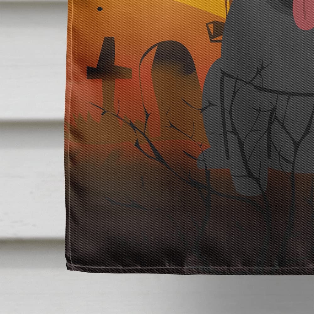 Bandera De Lienzo Pesado Para Halloween - Diseño Fawn Pug Multicolor - Tamaño Grande (28x40 Pulgadas), Resistente A La Intemperie