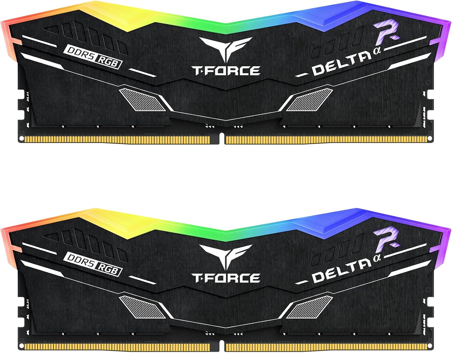T-Force Delta Alpha RGB DDR5 Ram 32GB Kit (2x16GB) 6000MHz (PC5-48000) CL38 Intel XMP 3.0 & AMD Expo Compatible Desktop Memory Module Ram Black FF7D532G6000HC38ADC01