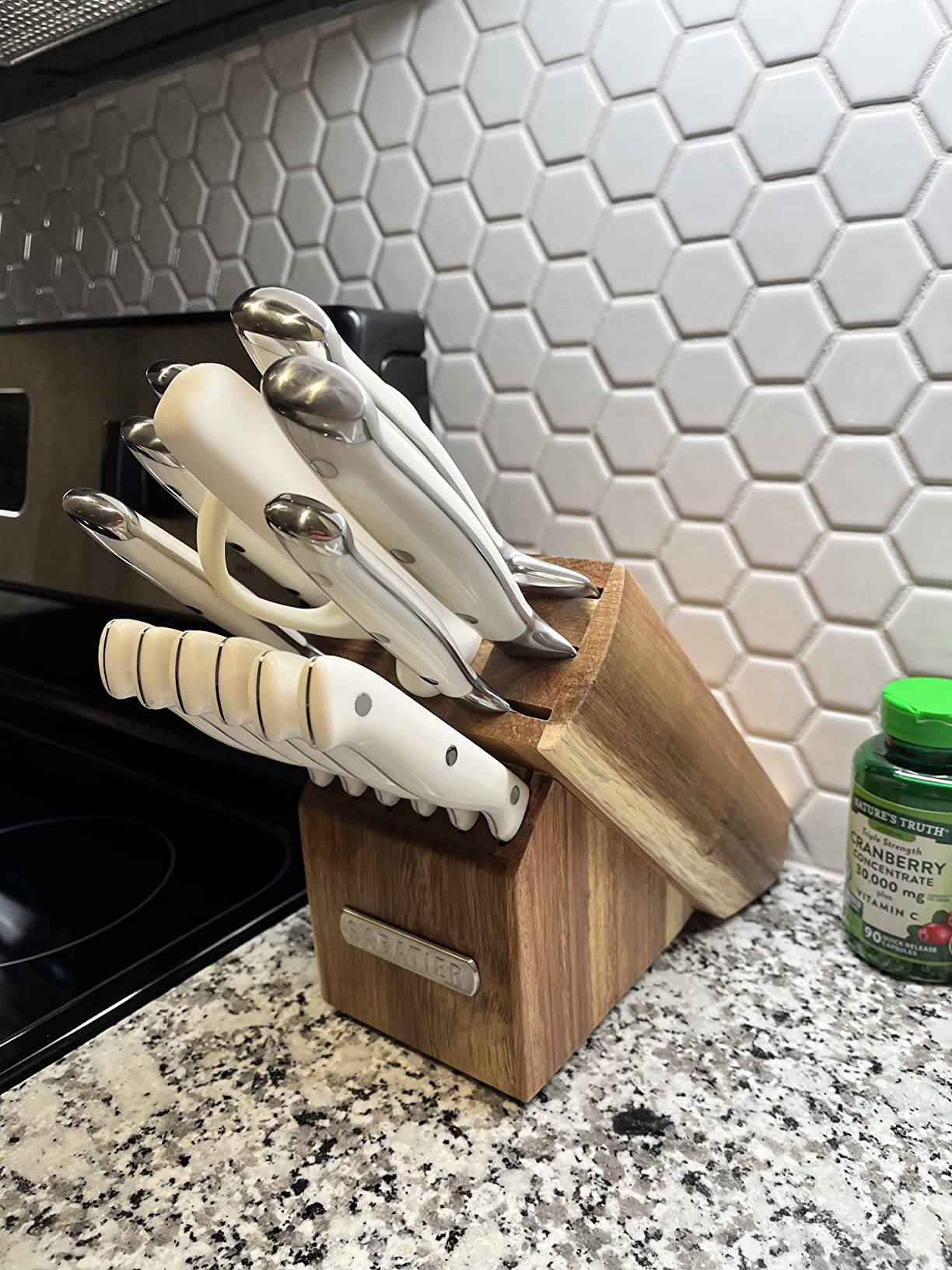 11/mo Finance Sabatier Triple Rivet Knife Block Set, 15Piece