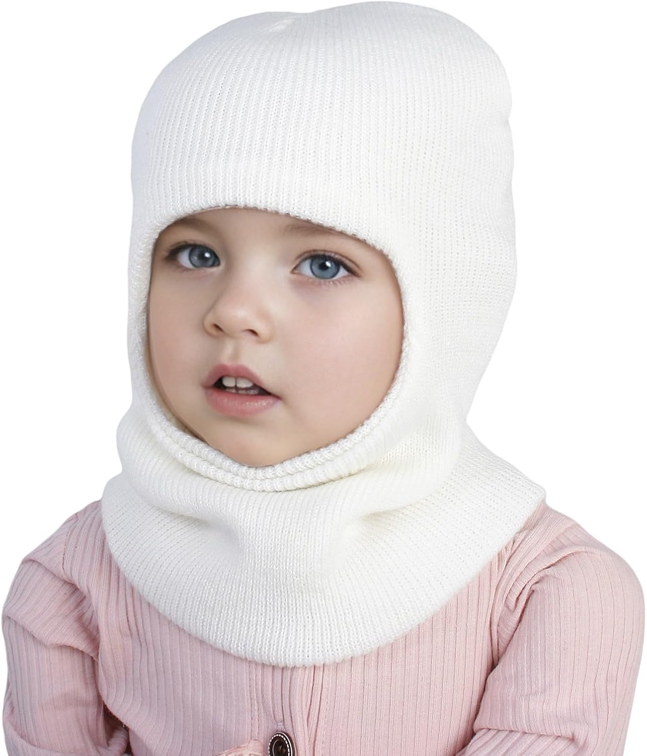 Baby Girls Boys Winter Hat Scarf Earflap Hood Scarves Toddler Kids 2 to 10 Toddler