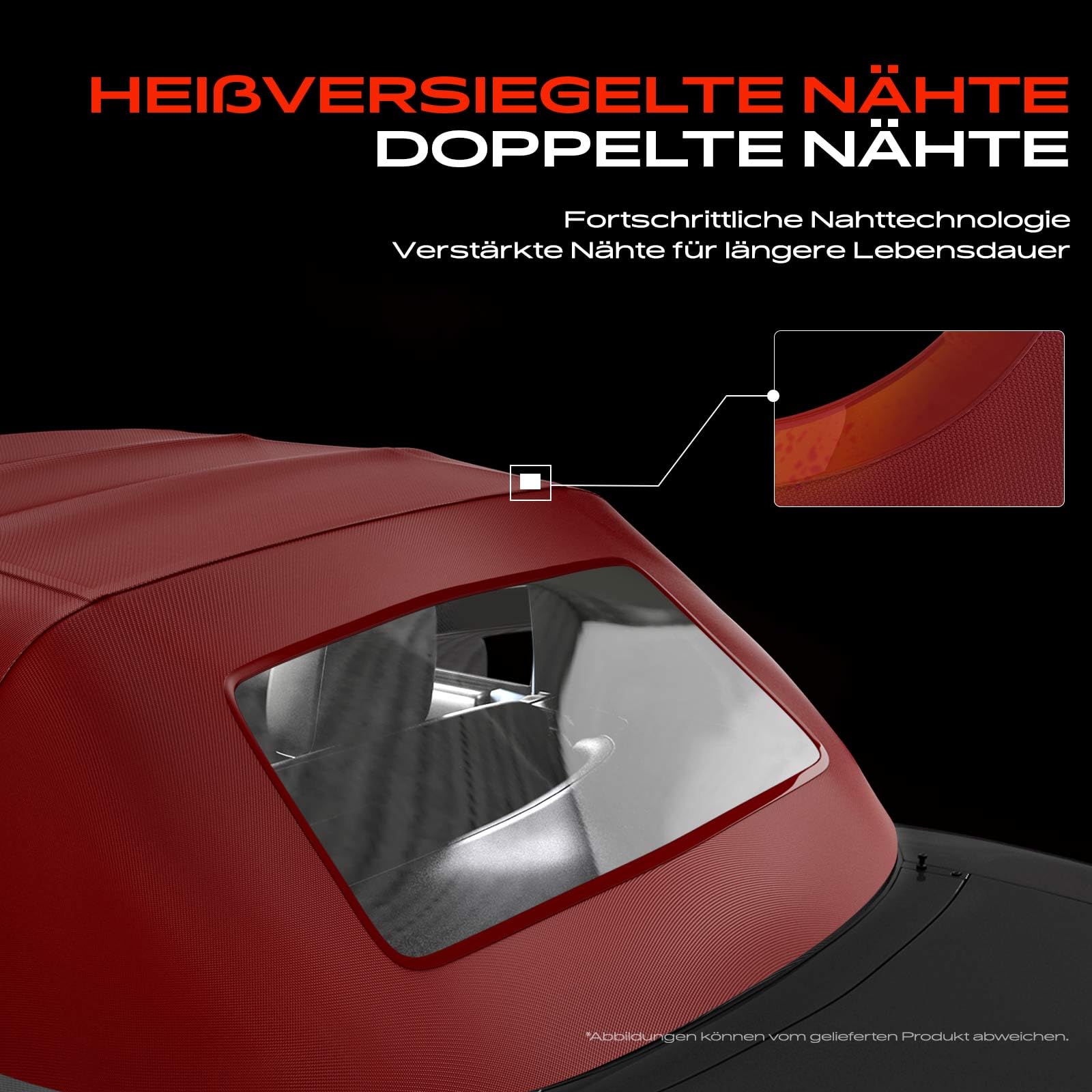 Frankberg Capota convertible Softtop Verdeckbezug BordeauxRojo Plastik Compatible con Serie 3 E36 1990-1998 Berlina