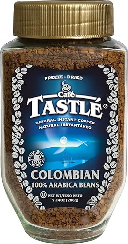 Cafe Tastle Café instantáneo colombiano 100% arábica, 7.14 onzas