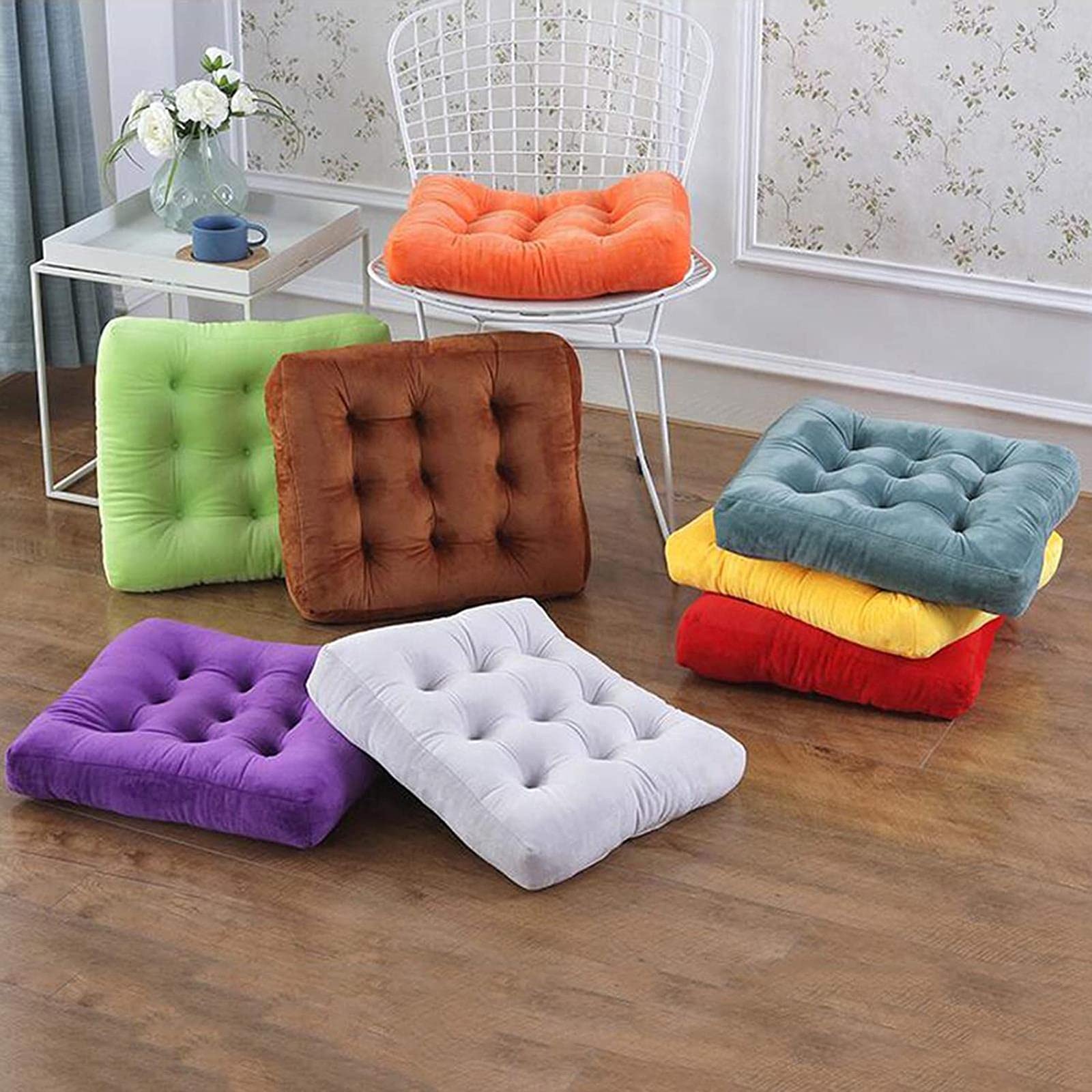 Amazon.com: SRHMYJJ Square Chair Cushions, Set of 4, Quilted