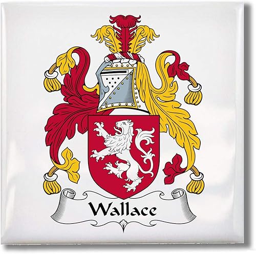 Miniatura 5 de Wallace Family CrestEscudo de Armas de cerámica para posavasos, placa caliente, salvamanteles o acento decorativo