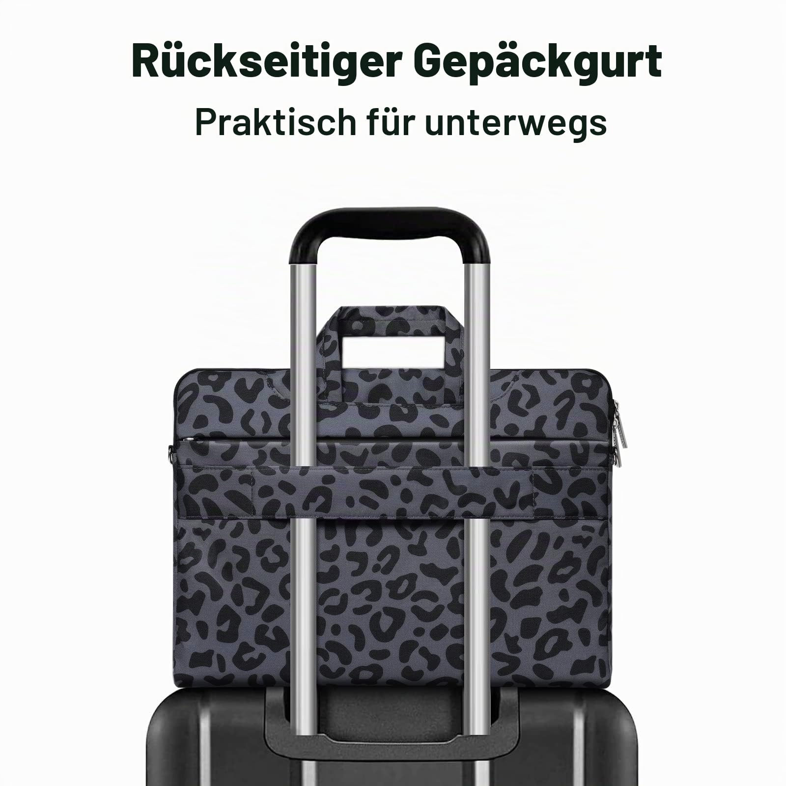MOSISO Laptoptasche 16 Zoll, 15-15,6 Zoll Laptop Schultertasche mit Gürtel