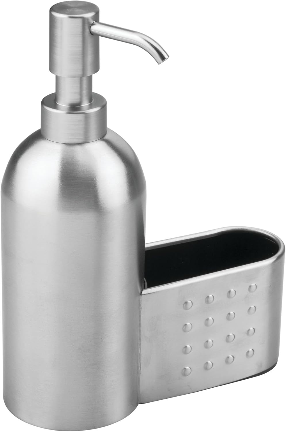 iDesign Forma Brushed Stainless Steel Soap and Sponge Sink Organizer Caddy - 6" x 2.75" x 8"