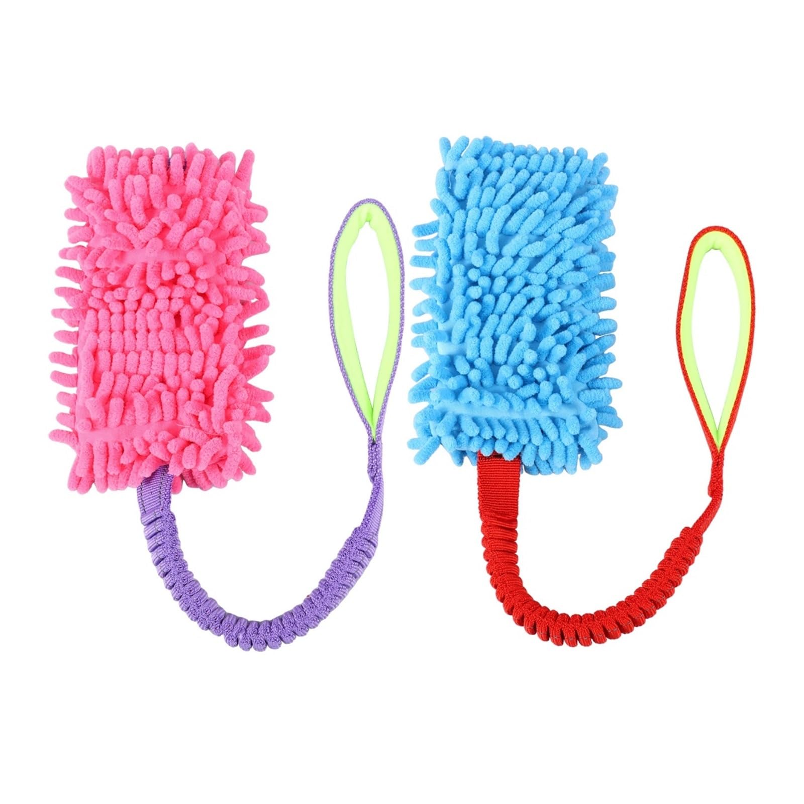 2Pcs Dog Plush Rope Toy Funny Interactive Pet with Squeaky Sound for Puppy Training