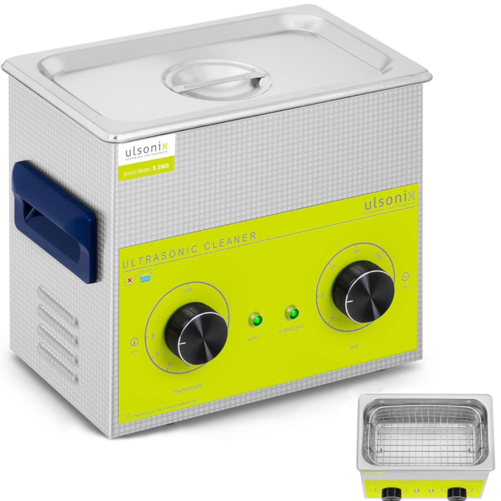PROCLEAN 3,2 MS ultradźwiękowa pralka ultradźwiękowa (3,2 l, 120 W, stal nierdzewna, 230 V, 0-80 °C)