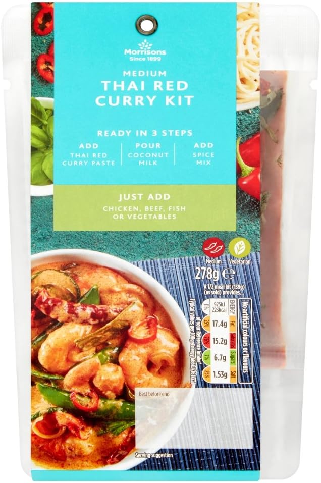 Morrisons Thai Red Curry Meal Kit, 278 g : Amazon.co.uk: Grocery
