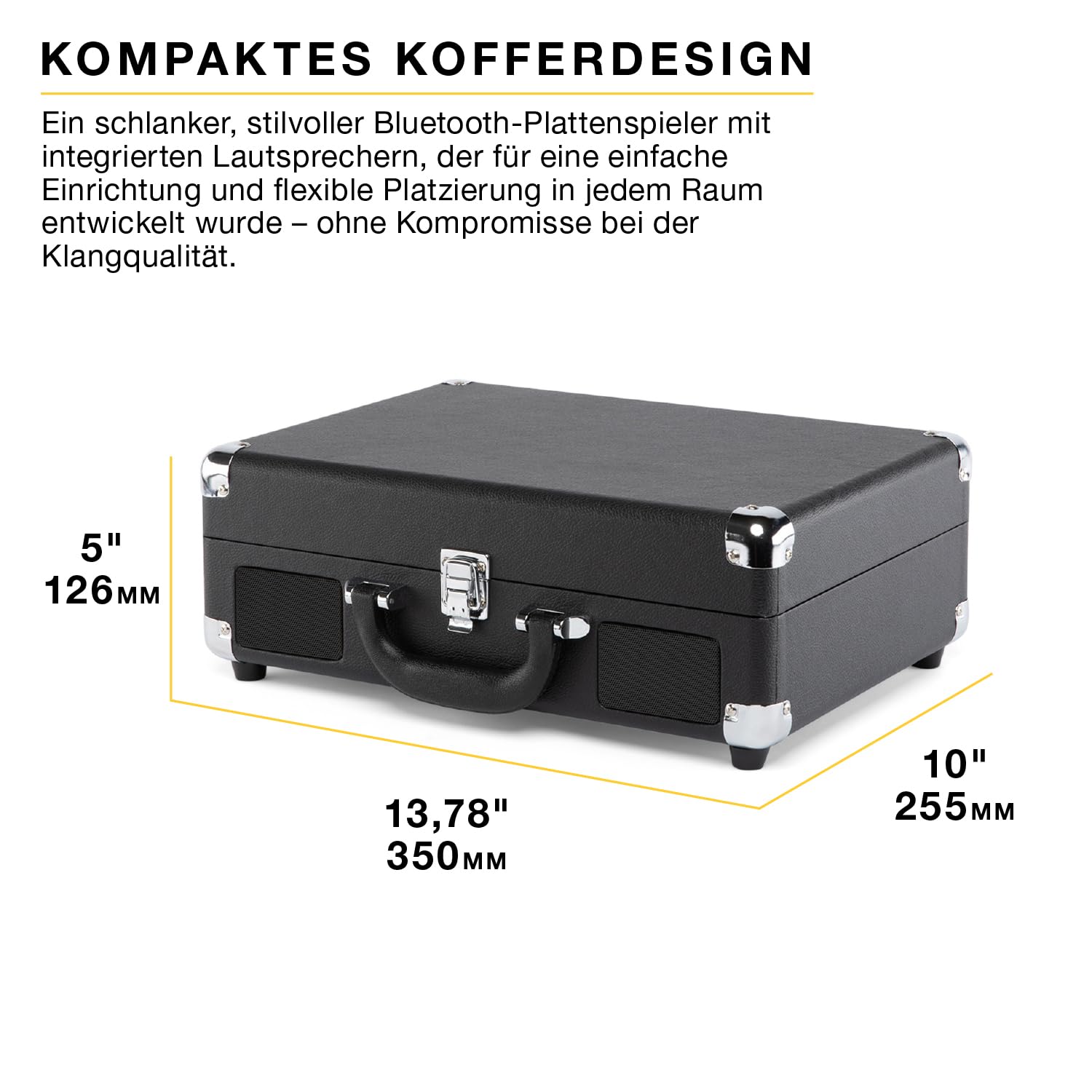 Victrola Journey II – Bluetooth-Kofferplattenspieler – Integrierte Stereo-Lautsprecher mit verbessertem Bass, 3-Geschwindigkeits-Plattenspieler, RCA- und Kopfhörerausgänge(Rosa)