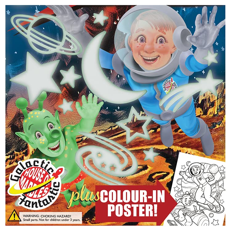 House of Marbles Glow Galaxy, Glow-In-The-Dark Decorations & Poster!