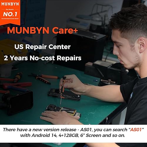 Miniatura 2 de MUNBYN Android 13 escáner de código de barras portátil computadora móvil 1D/2D QR, centro de reparación de EE. UU., 2 años de reparaciones sin