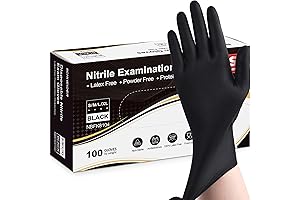 Schneider Black Nitrile Exam Gloves: Odorless, Durable Protection