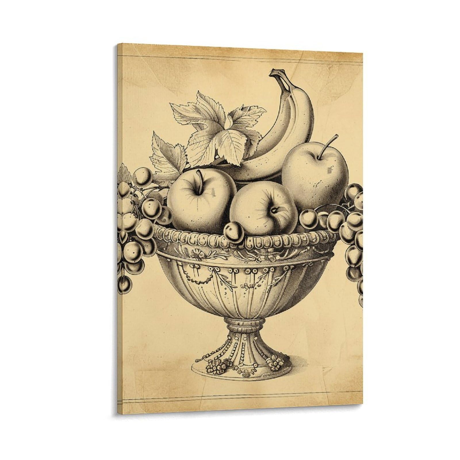 Canvas Wall Art for Living Room 16"x24" Modern Artwork Painting Pictures Hanging Canvas Prints An Elegant Bowl Aesthetic Wall Art for Bedroom Bathroom Office Wall Art Print Decor An Elegant Bowl Canv