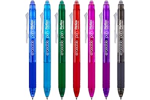 The Ultimate Pens for Precision with Erasers on Top: ParKoo Retractable Erasable Gel Pens