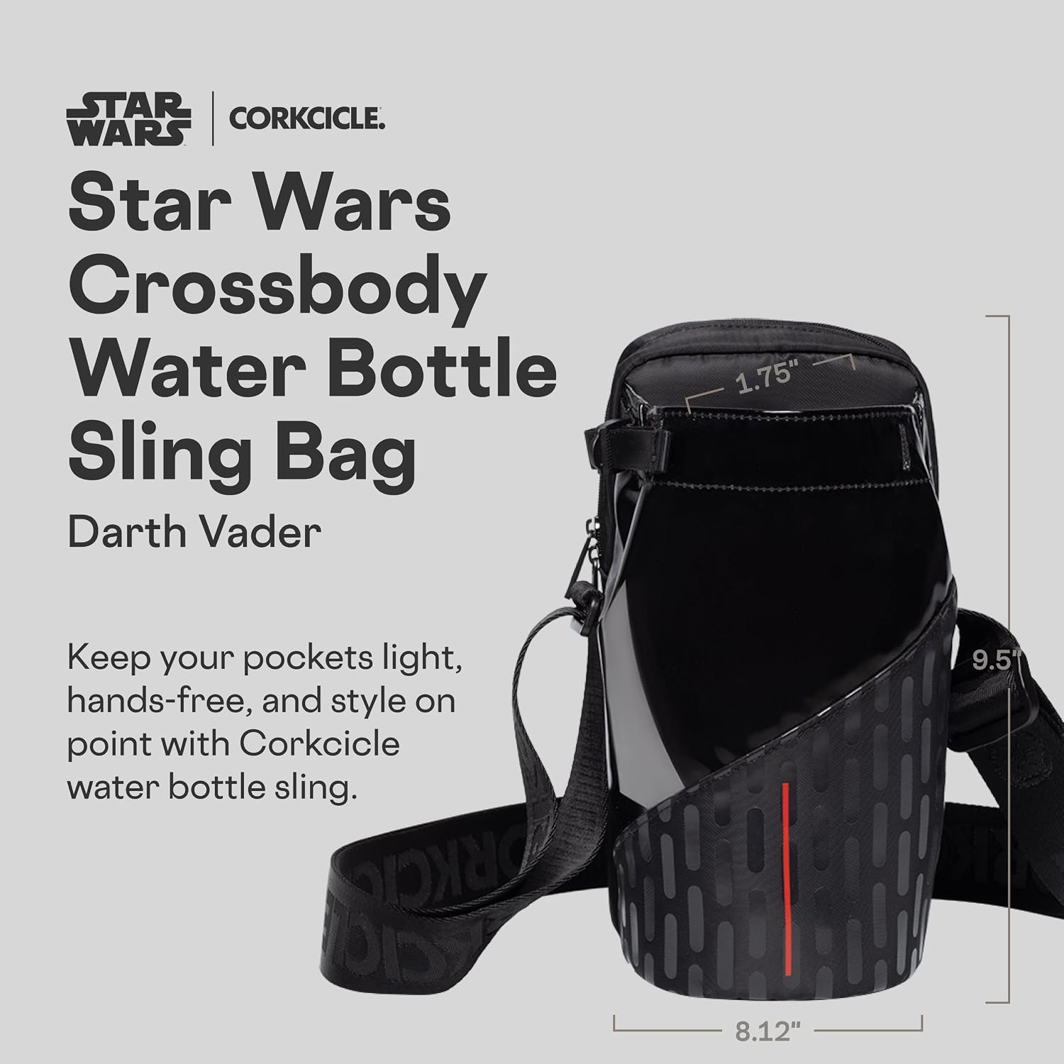 Corkcicle Cooler Sling Bag Crossbody Holder, Perfect for Holding 16 oz - 40 oz Canteen Water Bottle