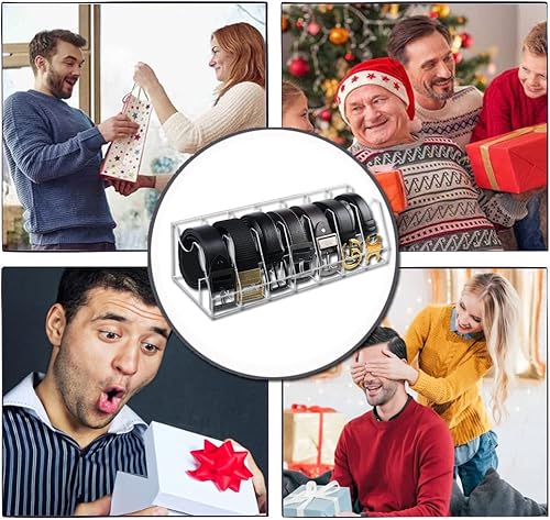 Miniatura 6 de Organizador de cinturón, organizador de cinturón para armario, organizador de cinturón de acrílico de 5 compartimentos, organizador de cinturón