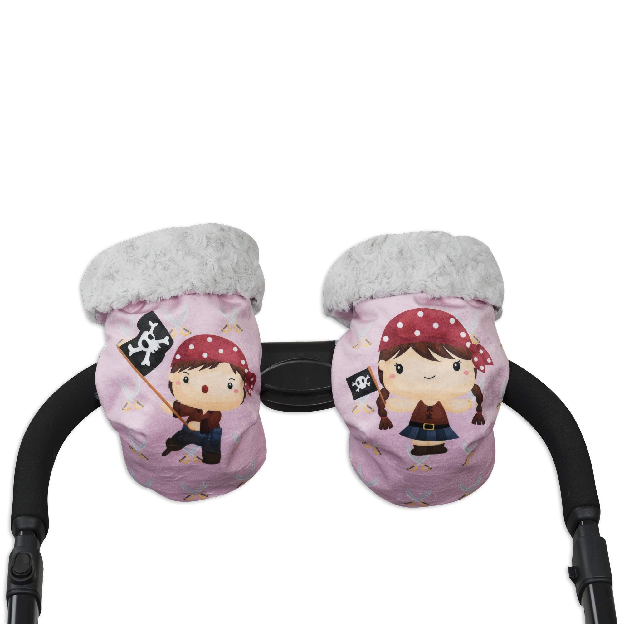 Sacco universale per passeggino, con coprigambe in pile, rimovibile con cerniere, lavabile in lavatrice, (Pretty Pirate)