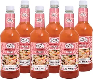 Master of Mixes Frosé Drink Mix, Ready to Use, 1 Liter Bottle (33.8 Fl Oz), Pack of 6
