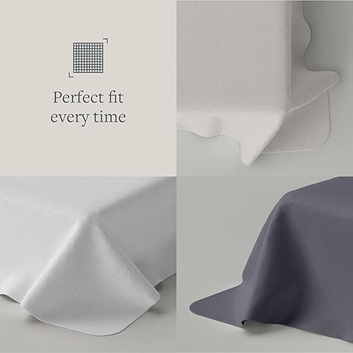 Miniatura 4 de GroundLuxe Hoja de tierra plana Queen en gris claro