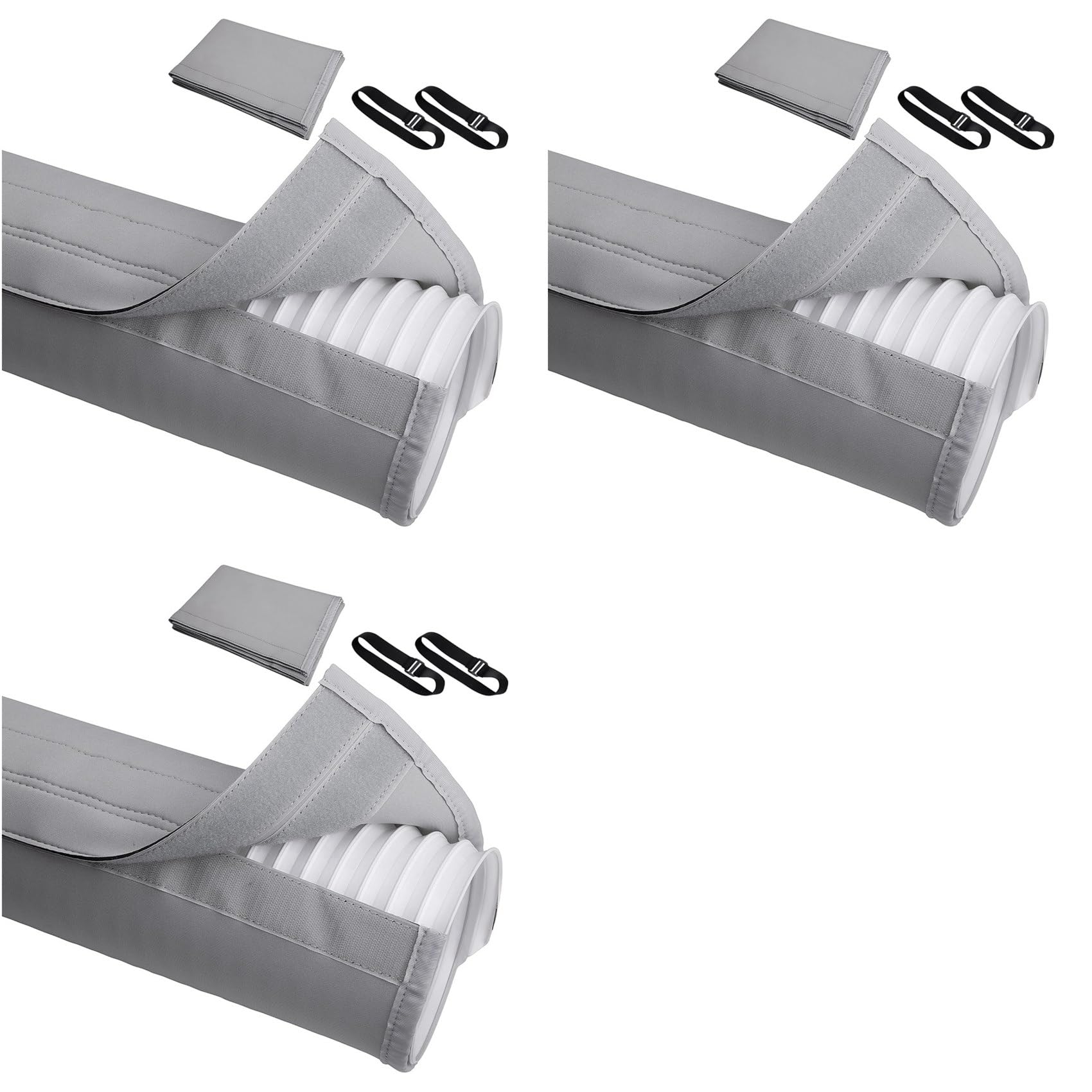 Hndhbfgrt 3X Air Conditioner Hose Cover Wraps AC Hose Duct Vent Cover - Sleeve Insulated Cover for AC for 5In&5.9In Diameter