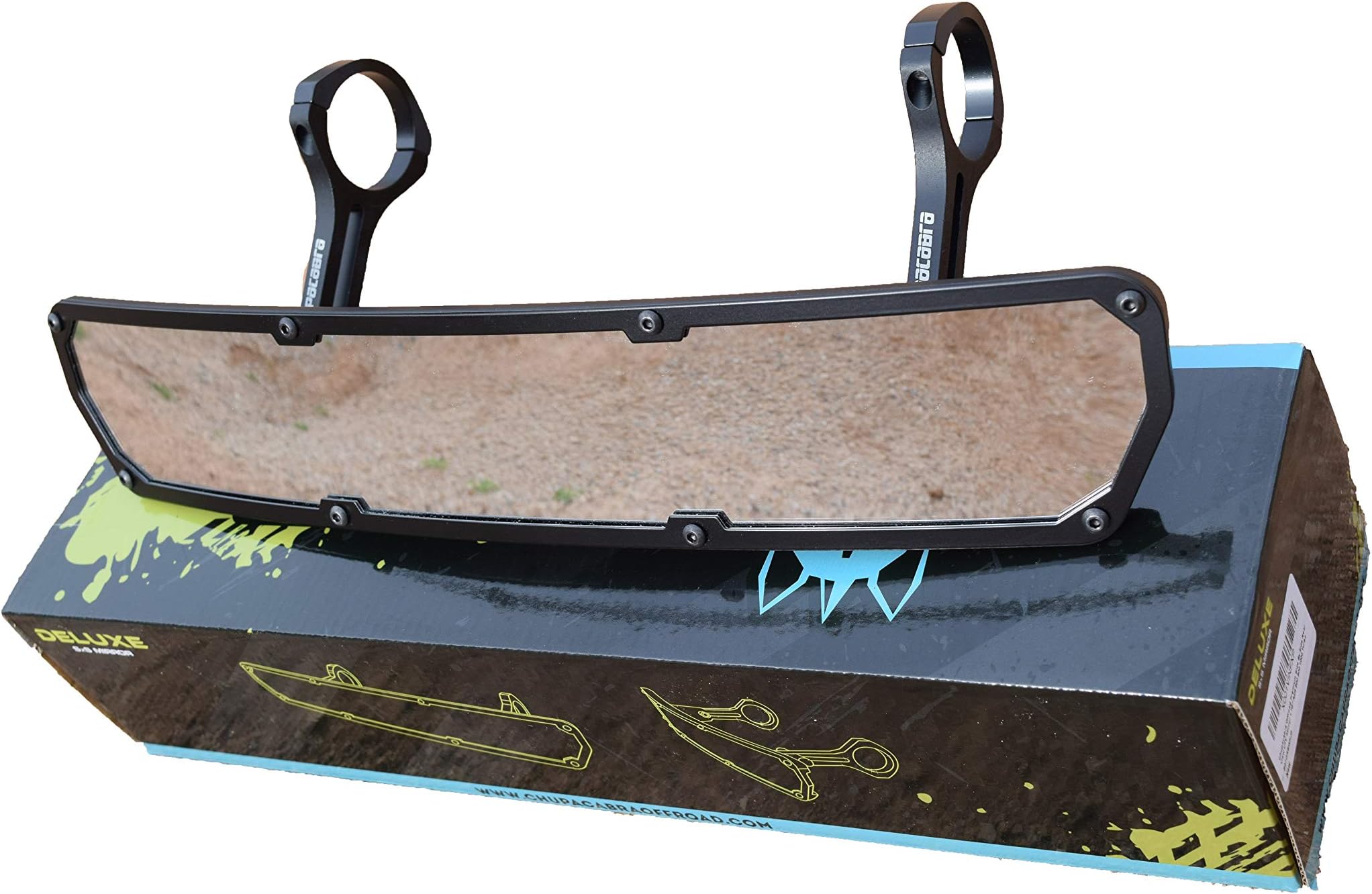 Chupacabra Offroad DELUXE Side by Side Rear View UTV Mirror - 1.75" RZR 800 900 1000 Turbo - Tool Free Convex Low Profile UTV Rear View Mirror for Optimal Visibility in Tough Terrain