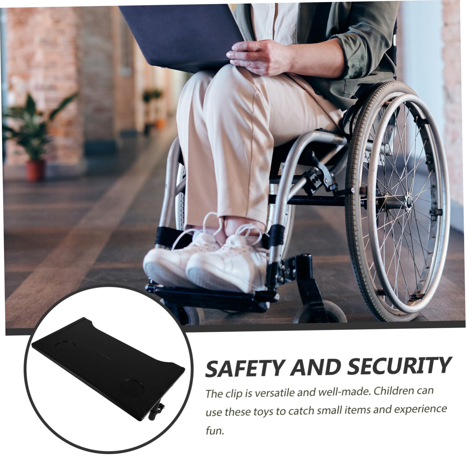PLAFOPE Bandeja para Comer Duradera para Silla de Ruedas de Abs, Tablero de Mesa de Comedor Ligero y Compatible Mayoría de Sillas de Ruedas, Adecuado para Uso Diario y Personas Mayores