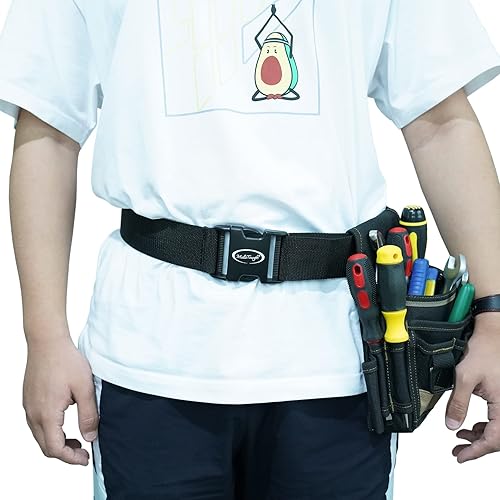 Miniatura 7 de MELOTOUGH Cinturón de herramientas acolchado con anillo en D, cintura ajustable de 44 a 53 pies de grosor, cómodo acolchado de espuma (XXL) +