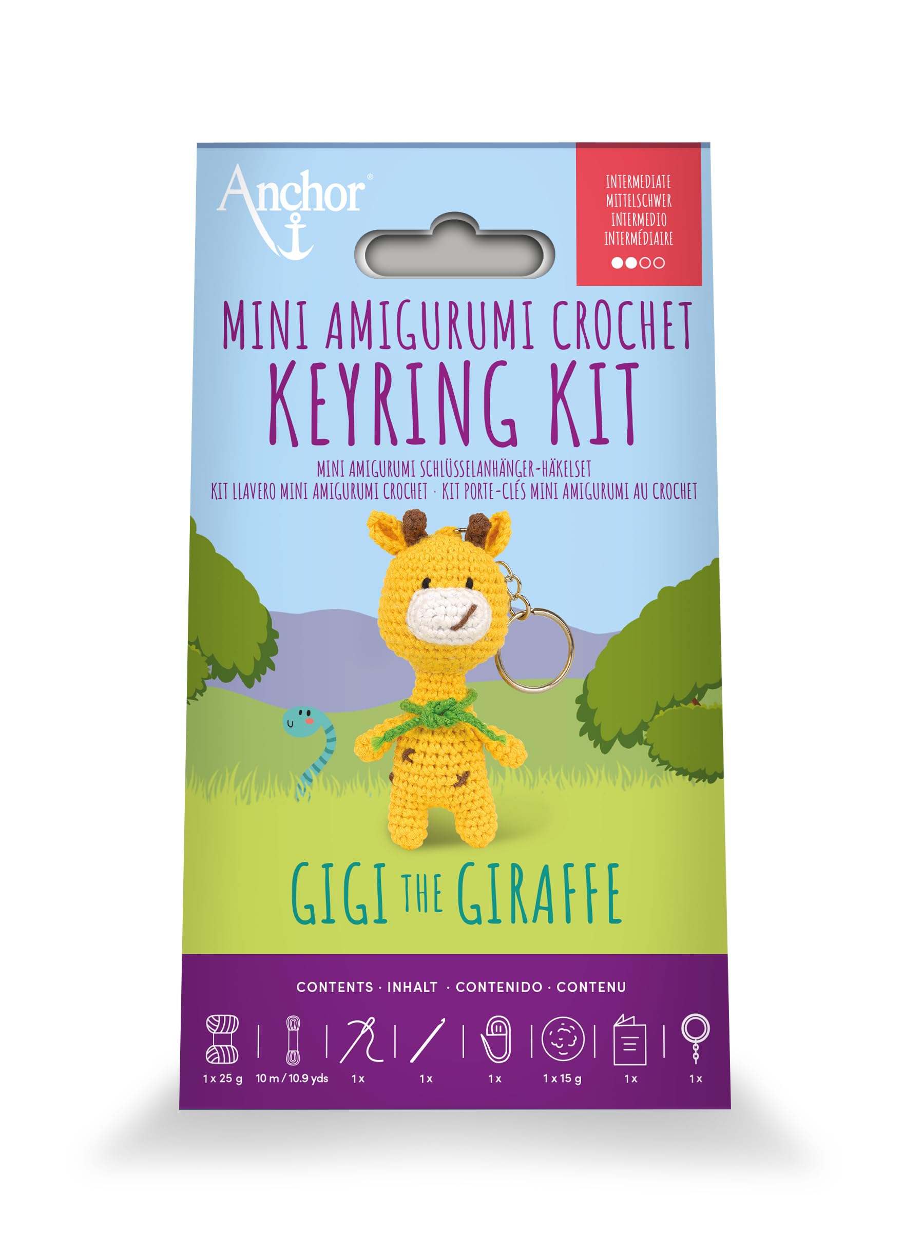 Anchor Gigi the Giraffe Mini Amigurumi Keyring Kit