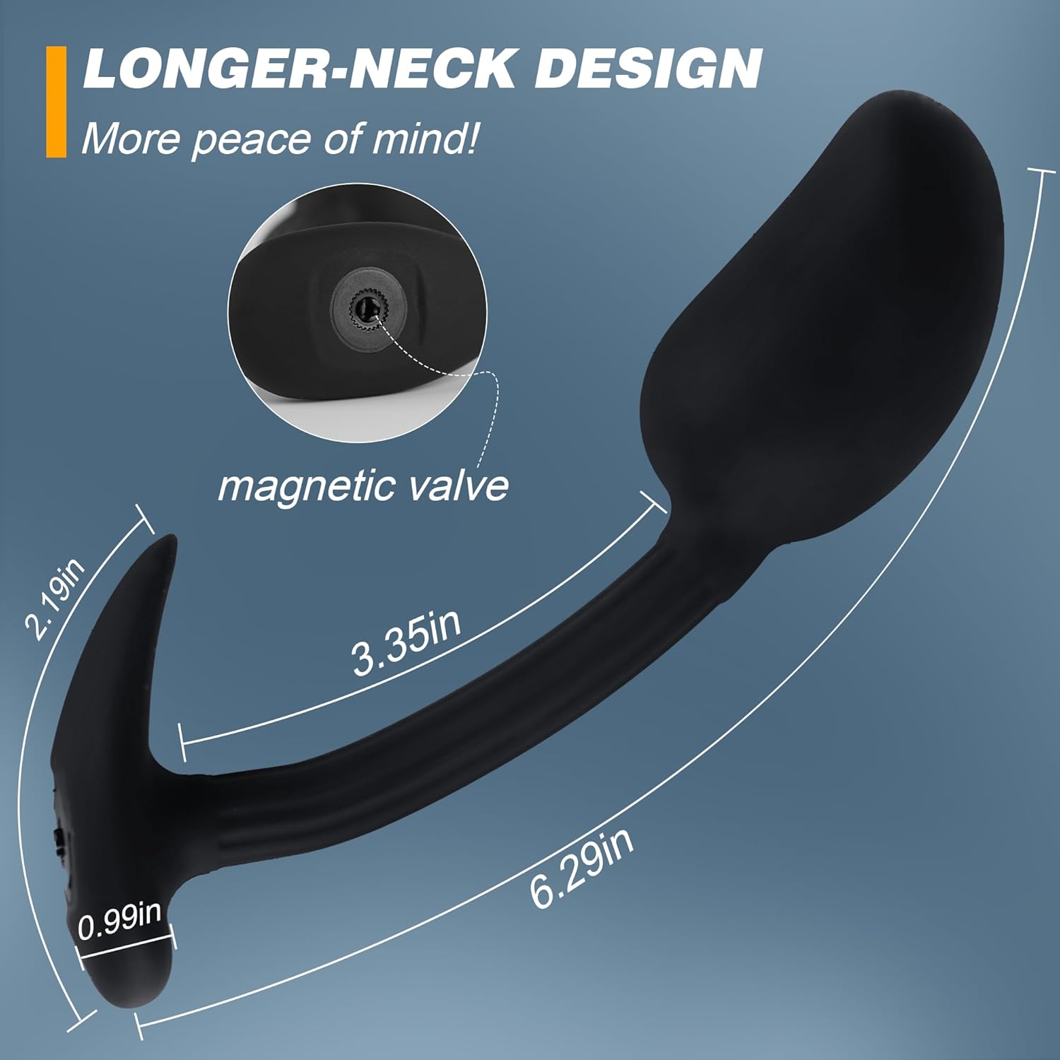 Inflatable Butt Plug Large Butt Plug - AMPLPUMP Magnetic Inflatable Dildo Wearable Huge Buttplug with Rolling Steel Ball, Anal Trainer Stretcher Silicone Expander, Adult Toys for Men Women