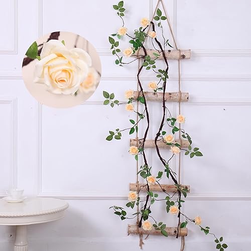 Miniatura 2 de Guirnalda de flores artificiales para colgar en la pared, de 118 pulgadas para colgar en la pared, guirnalda de plantas falsas para jardín, al aire