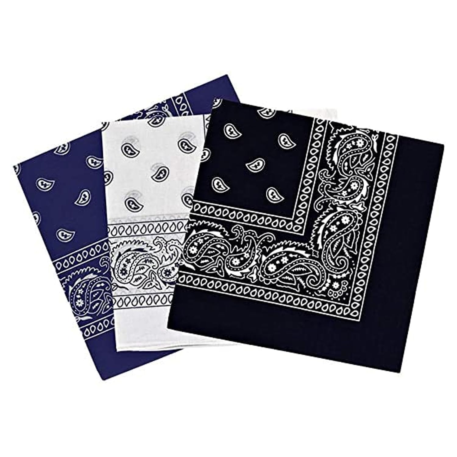 Unisex Soft Breathable Cotton Paisley Printed Cowboy Bandanas,Headband,Scarf (Multicolour_50CM X 50CM)-image-34