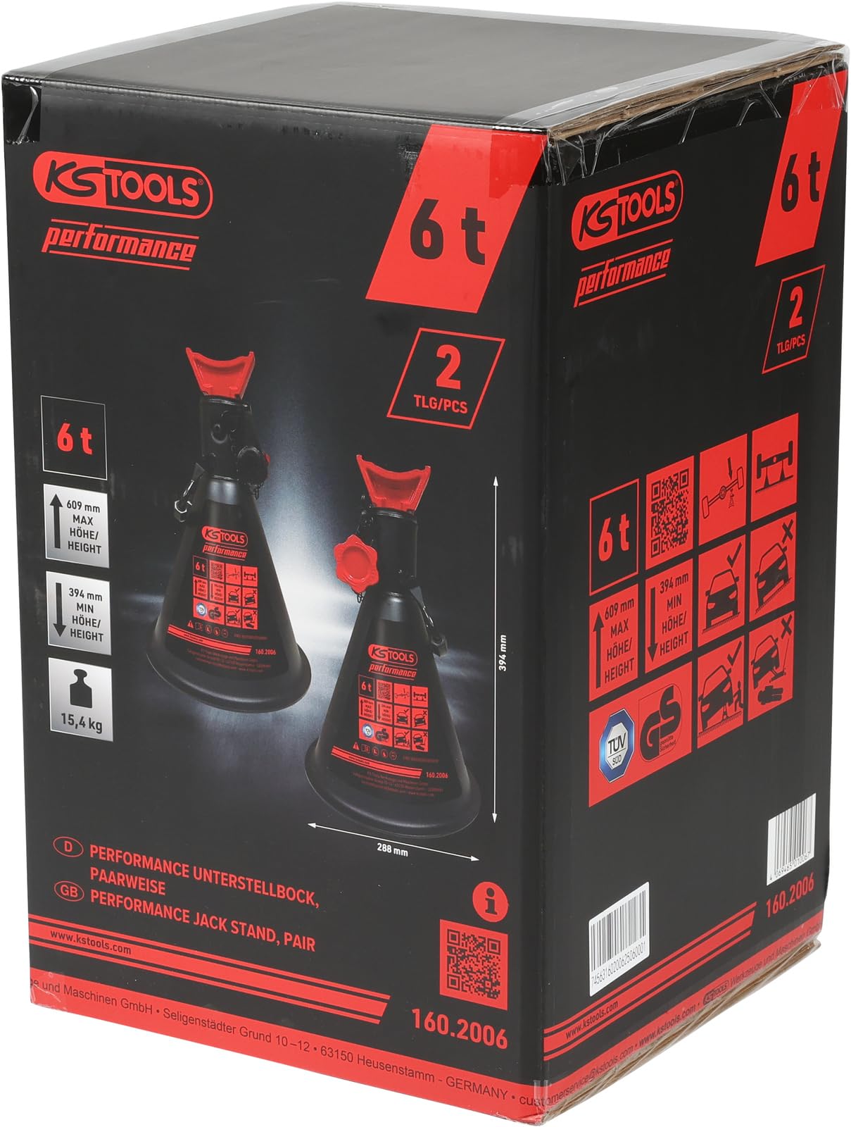 KS Tools 160.2006 Performance Unterstellbock, 6 t, paarweise
